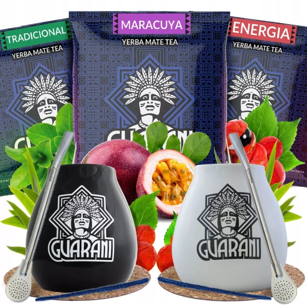 Set di Yerba Mate per due 3x50g 150g 2x Zucca di Mate + 2x Bombilla