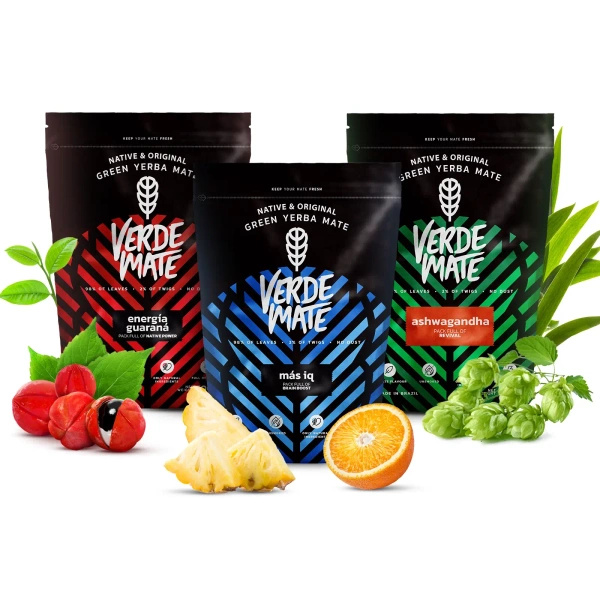 Yerba Mate Verde Mate Set di frutta 3x500g