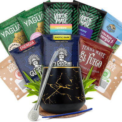 Set di Yerba Mate per due Matero Marmol 3x50g