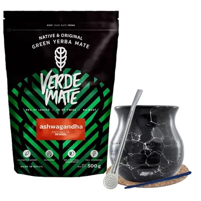Set completo per Yerba Mate, matero, bombilla