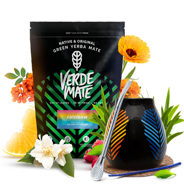 Set di Yerba Mate Verde Mate 400g 0,4kg Tazza di mate + Bombilla