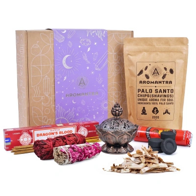 Cofanetto regalo esoterico: incensi naturali + accessori