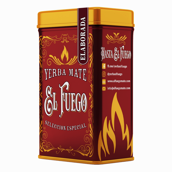 Yerbera – Scatola di latta + El Fuego Elaborada 0,5 kg