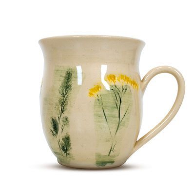 Tazza in ceramica Flora Yellow 350 ml – Serie Crater