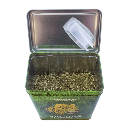 Yerbera - Lattina dosatrice + Yaguar Mango Tango 0,5 kg