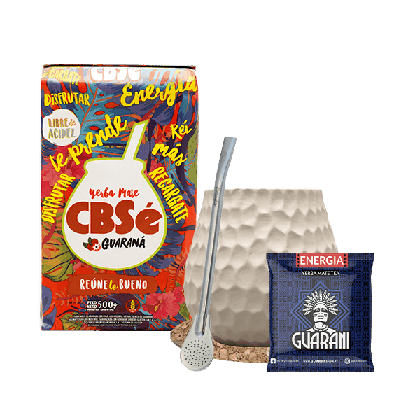 Set di Yerba Mate CBSe Energia 500g Matero Bombilla