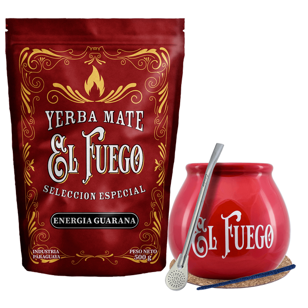 Starter Set per Yerba Mate El Fuego 500g FORTE