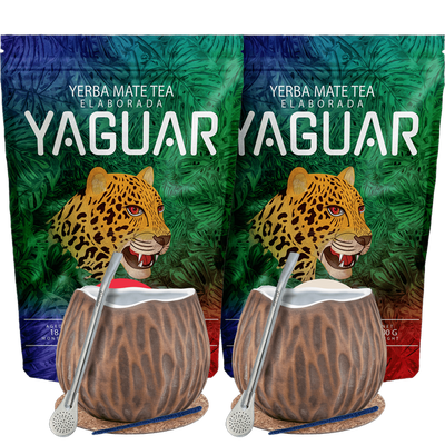 Set di Yerba Mate per due Bombilla Matero cocos
