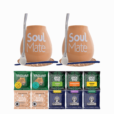 Set di Yerba Mate 10x50g 2x Tazza di mate + 2x Bombilla