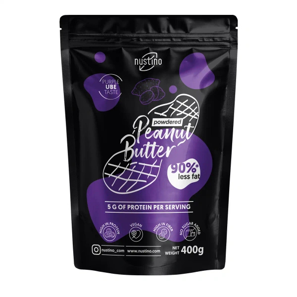 Nustino – Burro di arachidi in polvere – Ube (senza zucchero aggiunto) 400 g