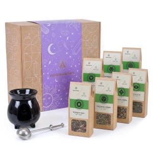 Cofanetto regalo esoterico: tè per rafforzare i 7 chakra + accessori