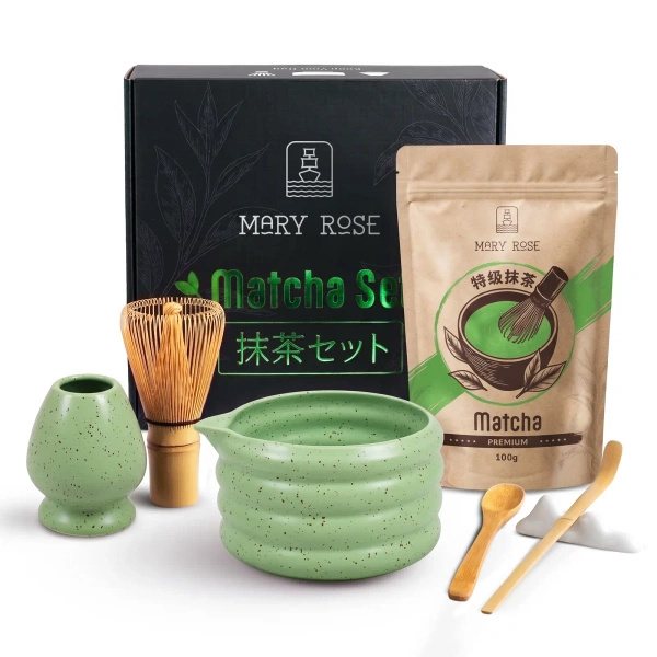 Set regalo: matcha premium + matchawan + accessori in bambù