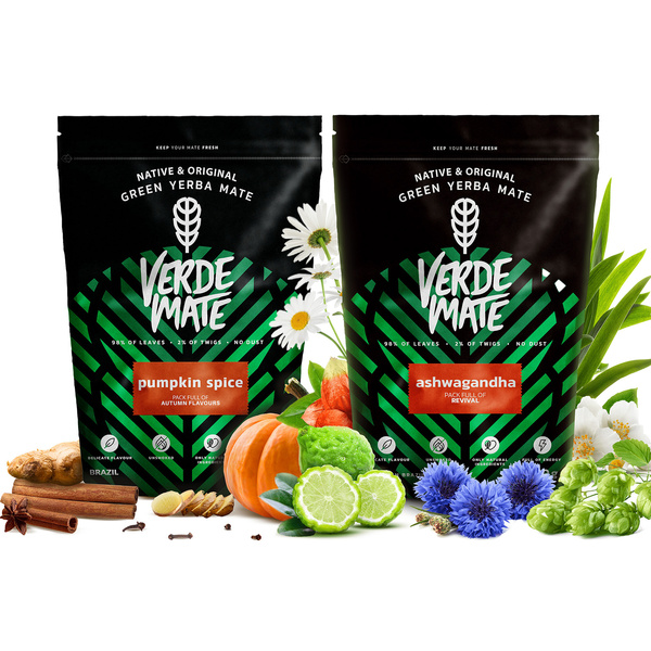 Set di Yerba Mate Verde Mate: Ashwagandha + Pumpkin Spice