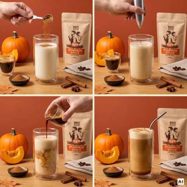 Set per Pumpkin Spice Latte: caffè Bro Coffee Roastery Brazil Samba 1kg + Pumpkin Spice Latte Mix 100g