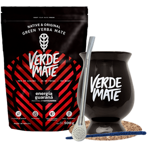 Set iniziale Bombilla Mate Cup + tè mate Verde