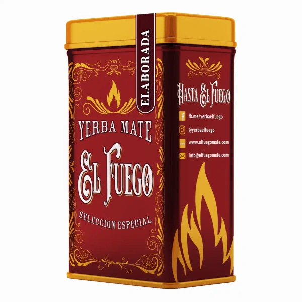 Yerbera – Scatola di latta + El Fuego Elaborada 0,5 kg
