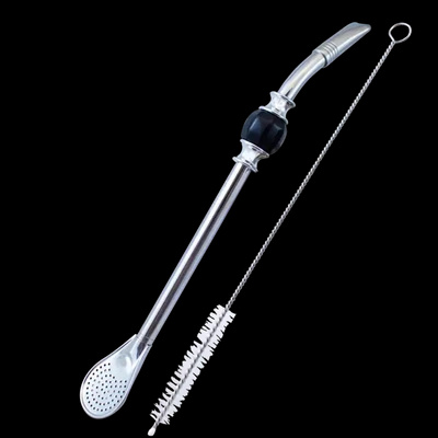 Bombilla Grande con pietra nera