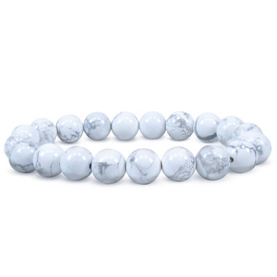 Bracciale con turchese bianco