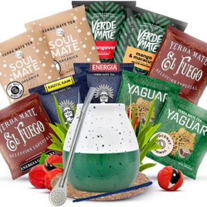 Set di Yerba Mate 10x50g Zucca di mate + Bombilla