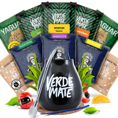 Set di Yerba Mate 10x50g Tazza di mate + Bombilla