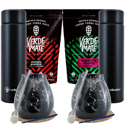 Set di thermos di yerba mate per due persone da 1 kg e 1000 g