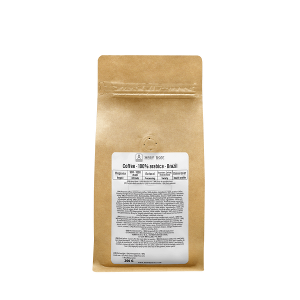 Mary Rose - Caffè in grani interi Brasile Mogiana premium 200g