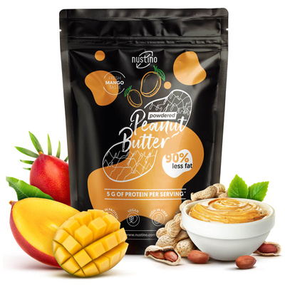 Nustino – Burro di arachidi in polvere – Mango (senza zucchero aggiunto) 400 g