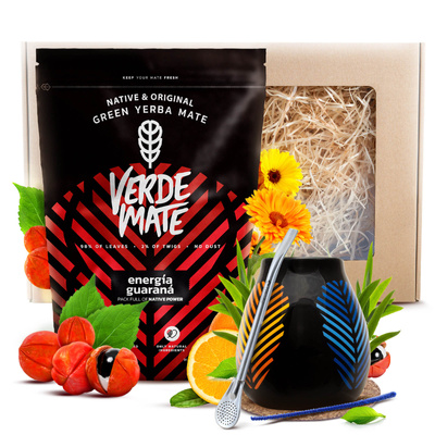 Set regalo di Yerba Mate Verde Mate 400g 0,4kg Tazza di mate + Bombilla