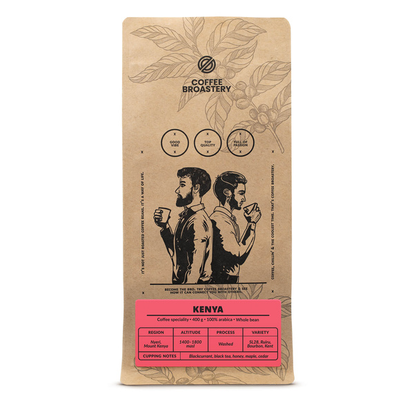 Bro Coffee Roastery - Caffè in grani interi Kenya Nyeri Speciality 400 g