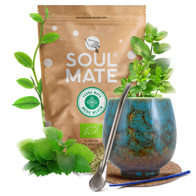 Set di Yerba Mate Soul Mate 500g 0,5kg Tazza di mate + Bombilla