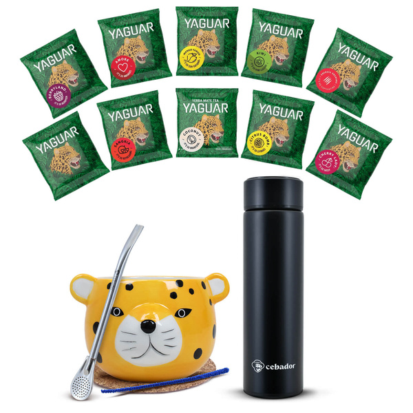 Set iniziale di Yerba Mate 500g Tazza di mate 10x50g thermos