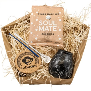 Set regalo di Yerba Mate: Soul Mate Energia 50g + Tazza di mate + Bombilla