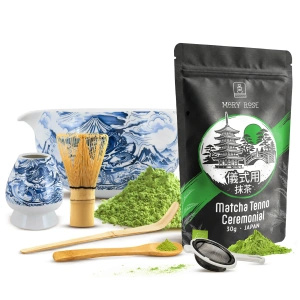 Set cerimoniale per preparare il tè matcha: matcha BIO giapponese 30g + accessori