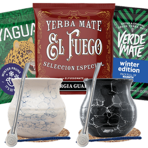 Yerba Mate Tazza di Mate Bombilla Set per due persone