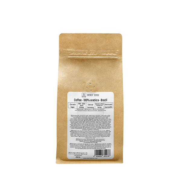 Mary Rose - Caffè in grani interi Brasile Cerrado premium 400g