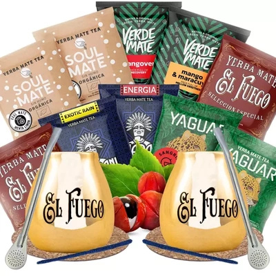 Yerba Mate Starter Kit per due persone 10x50g 500g