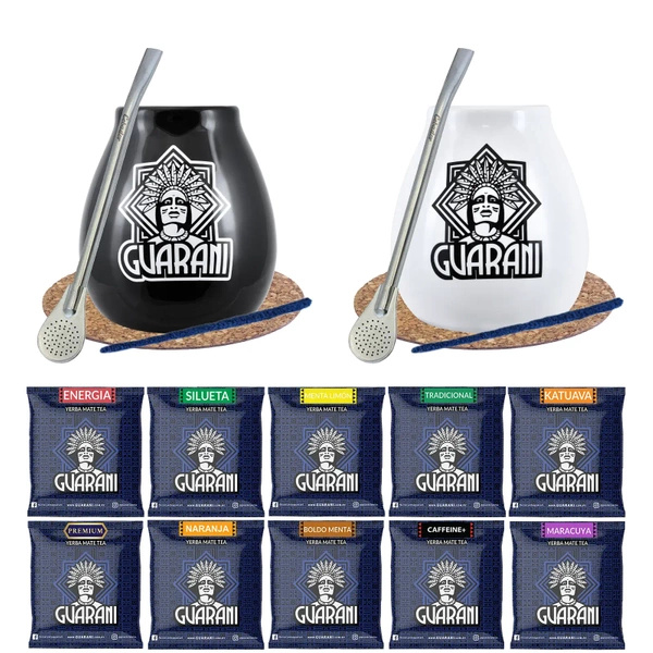 Set di Yerba mate 2x Tazza di Mate + 2x Bombilla 10 x 50 g
