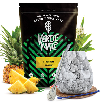 Set di Yerba Mate Verde Mate 500g 0,5kg Tazza di mate + Bombilla