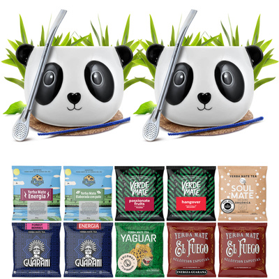 Set PER DUE di Yerba Mate Zucca di mate Bombilla