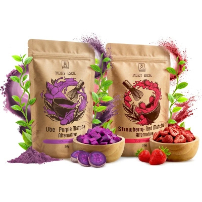 Set di matcha colorati: Red Matcha + Purple Matcha