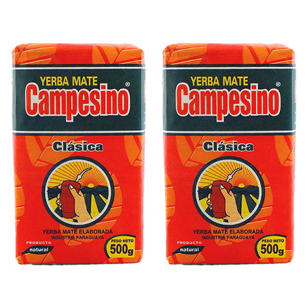 Set di Yerba Mate 2x Campesino Classica Elaborada Con Palo 0,5kg