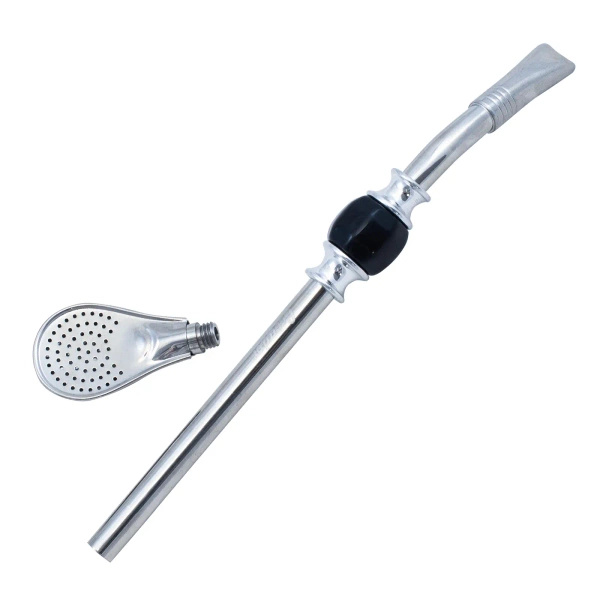 Bombilla Grande con pietra nera