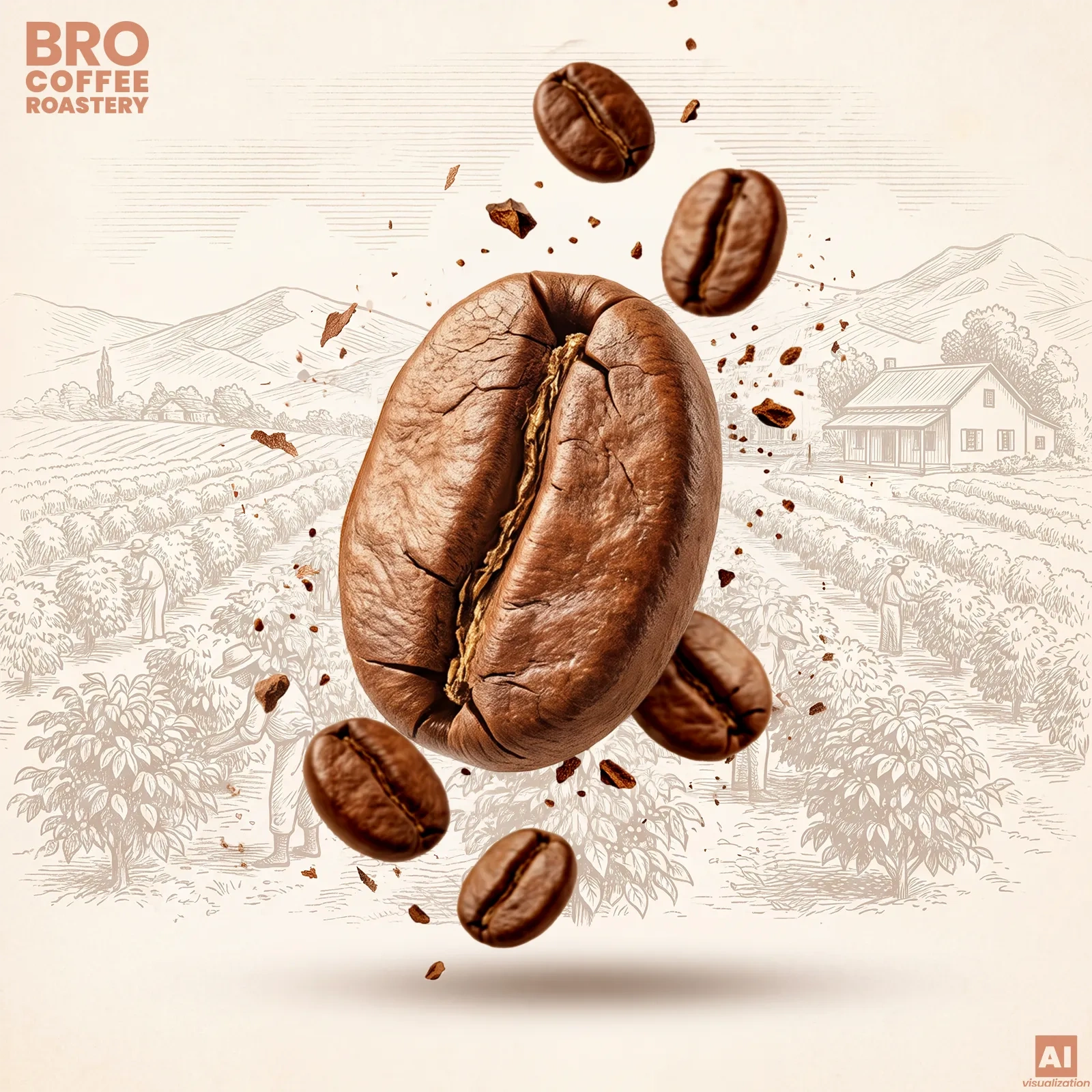 Chicchi di arabica e robusta - Bro Coffee Roastery Crema Rumba