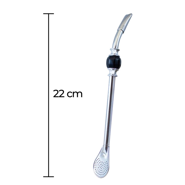 Bombilla Grande con pietra nera