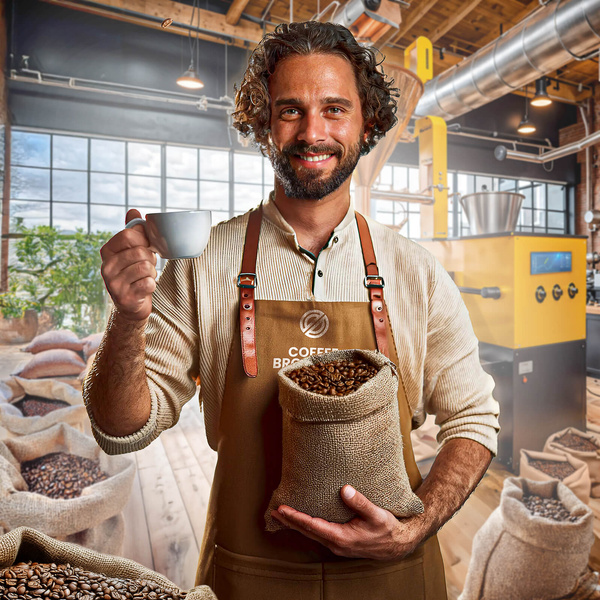 Bro Coffee Roastery - Caffè in grani interi Amico dall'Italia Espresso Roast 400g