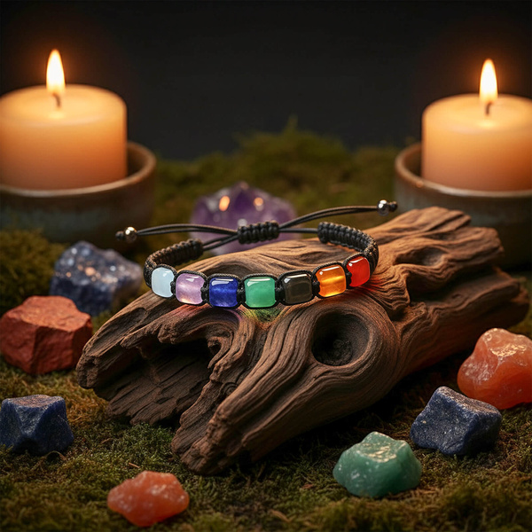 Bracciale "Sette Chakra" – su cordino