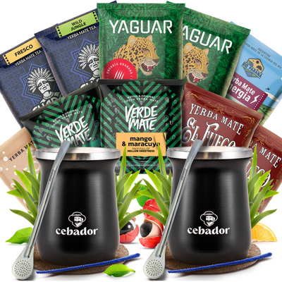 Set di Yerba Mate per due 10x50g 500g 2x TermoMate + 2x Bombilla