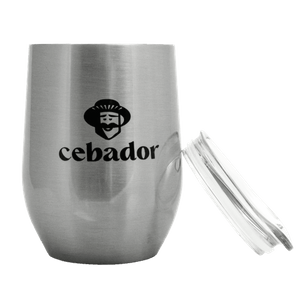 TermoLid – tazza termica per yerba mate con coperchio – Cebador (argento) – 350 ml