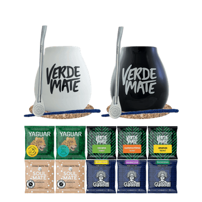Set di Yerba Mate 10x50g 2x Tazza di mate + 2x Bombilla