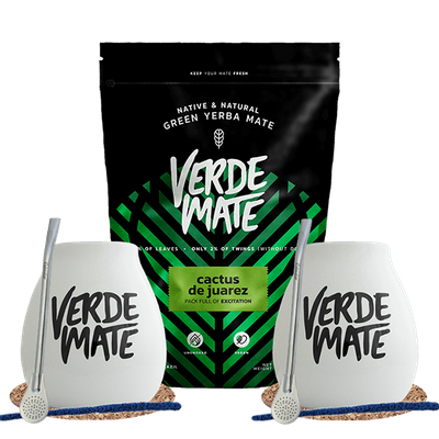 Yerba Mate Verde Mate Cactus de Juarez Starter Kit per due persone 500g